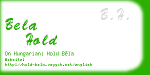 bela hold business card